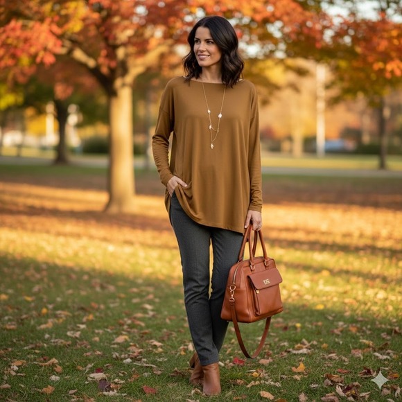 Eileen Fisher Tops - EILEEN FISHER Women's Tunic Long Sleeve Boat Neck‎ Top Tencel LG Minimalist